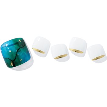 ohora Semi Cured Gel Pedicure Strips P Tide Pool folii autocolante pentru unghii pentru picioare